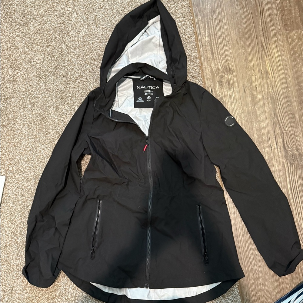 Nautica Women's Black Rain Jacket